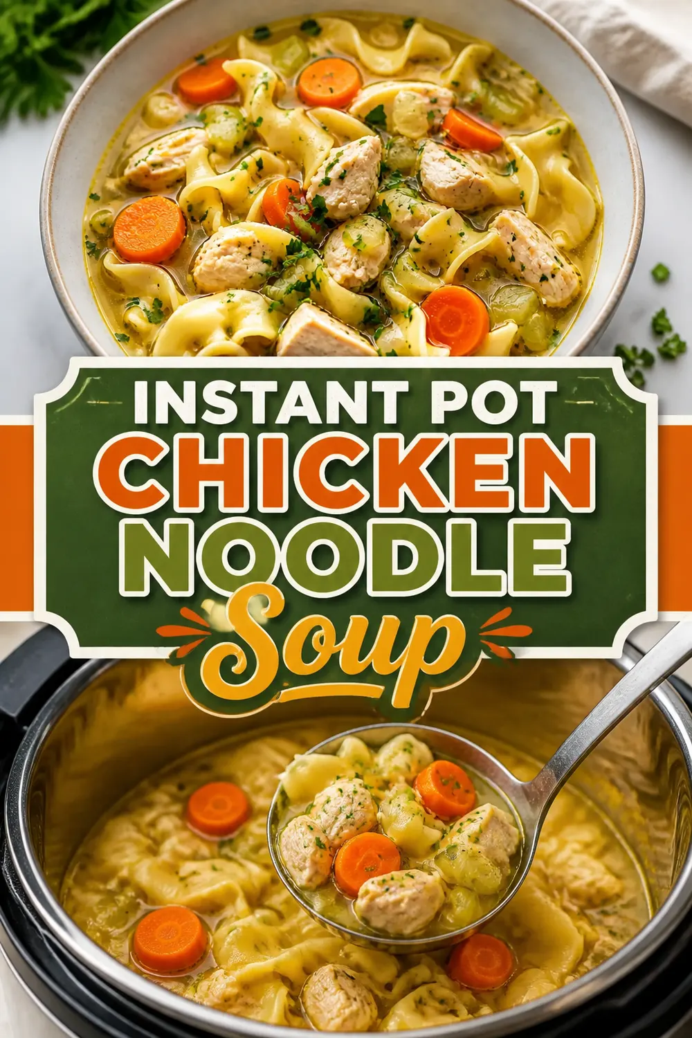 Instant Pot Chicken Noodle Soup Pinterest pin